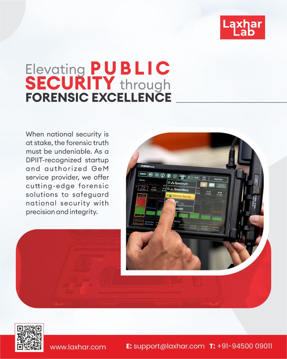 laxharlabs's tweet image. Strengthening national security through science-driven forensic intelligence.
Laxhar Lab delivers precise, reliable solutions for agencies that protect India.
Explore more :- laxhar.com

#DigitalForensics #forensicscience #forensicinvestigation #DigitalEvidence…
