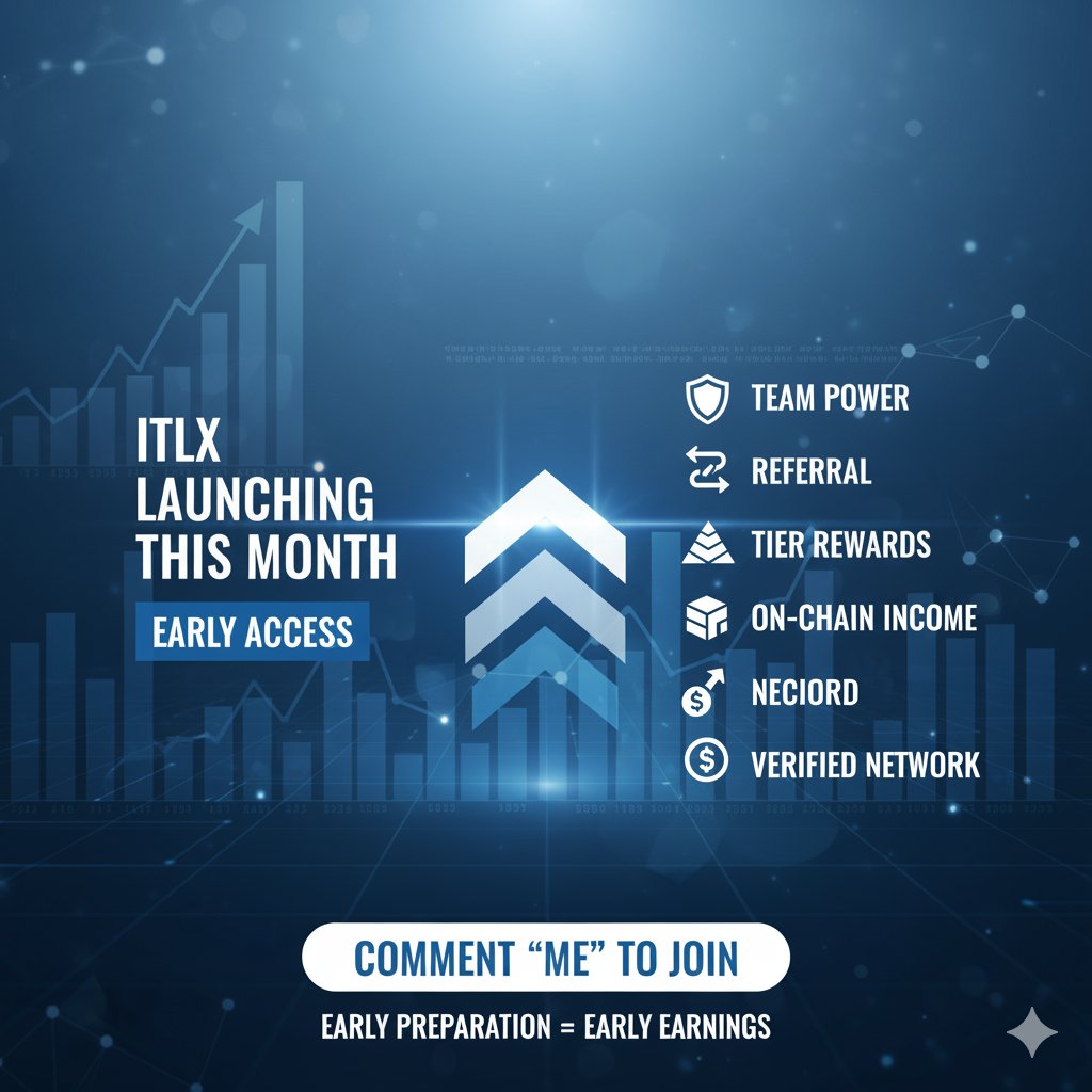 InterlinklabsEt's tweet image. 🚨 ITLX is launching this month — and the smart ones are preparing NOW.

I’m building an early ITLX community for people who want to be in the first wave when the platform opens.

If you want to earn through:
💸 Team Power
💸 Referral Sharing
💸 Tier Rewards
💸 On-chain monthly…