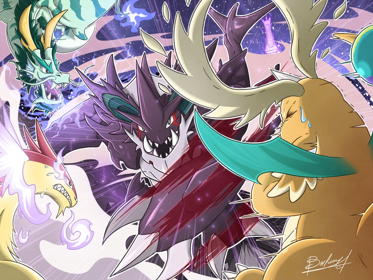 MegaDragonite, MegaTyphlosion (OC) and MegaCharizard Z (OC) in a boss-fight with a MegaNidoking Ferox (OC)! 🐳
#Pokemon #PokemonLegendsZA #MegaDimension
#ポケモン #メガ次元ラッシュ #ゾクゾクメガシンカ