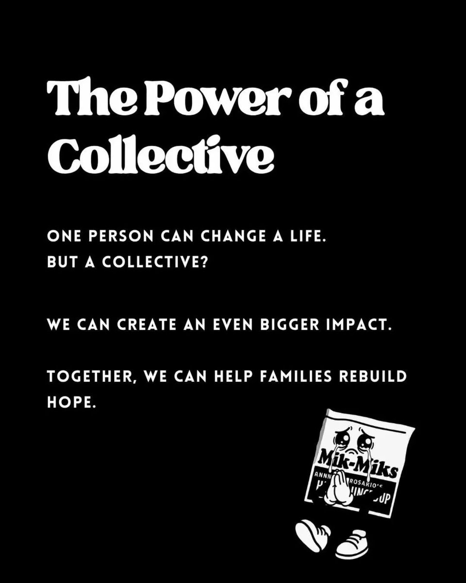Mik-mik's Sweet Relief: Small Packs of Goodness 🖤
A united effort from our little community to bring hope and relief to families affected by the typhoon. It’s a reminder that even a small group can create meaningful change when we come together.

 👇 forms.gle/DAcBbvWRTN7sCp…