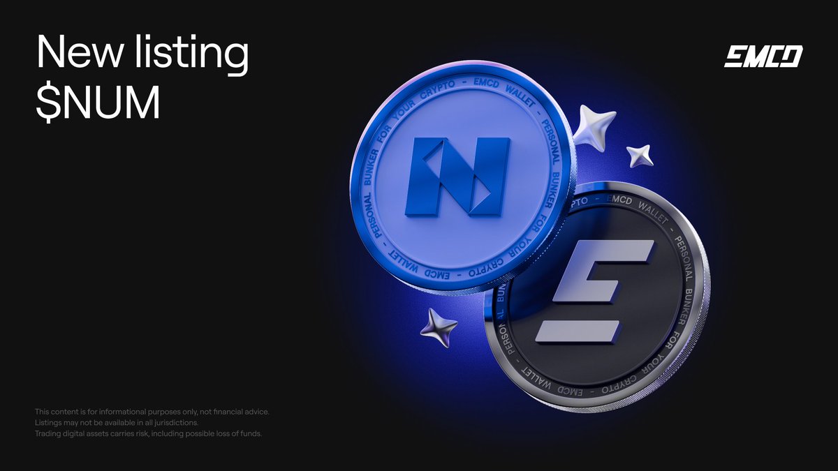 $NUM just landed in EMCD Wallet 

<a href="/numbersprotocol/">Numbers Protocol</a> brings verified, trusted content to Web3.