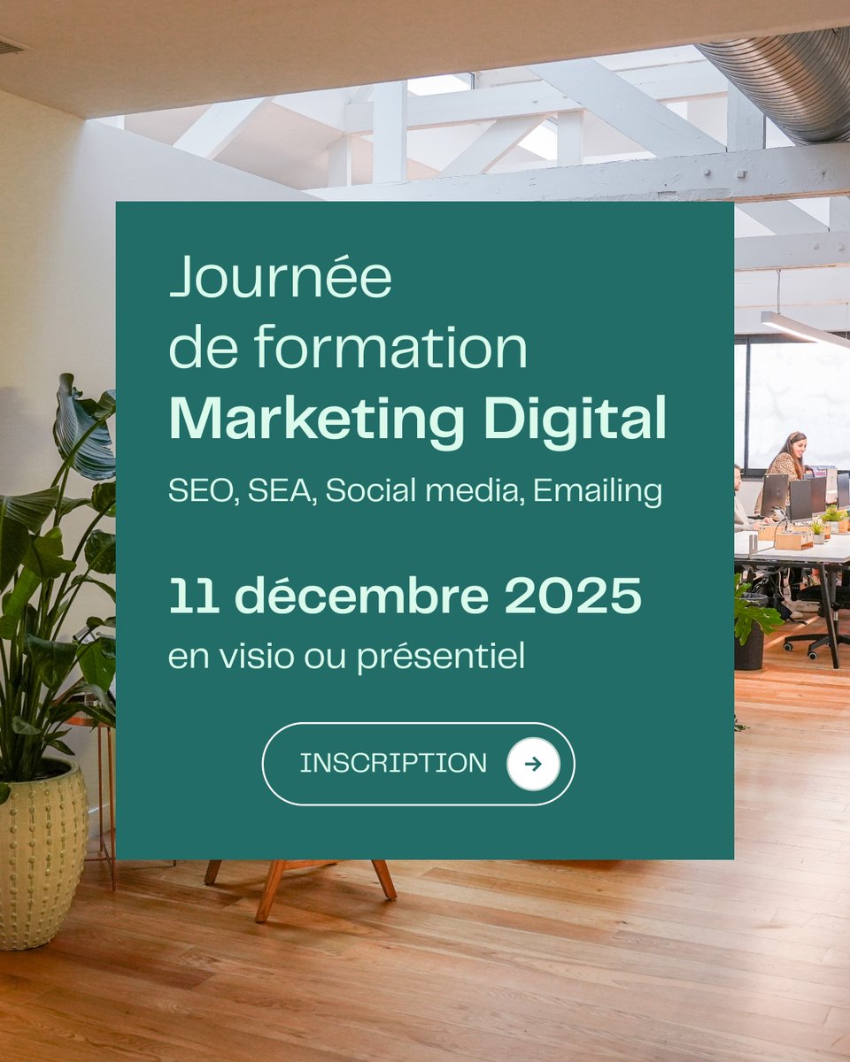 Formation sur les leviers du Marketing digital 🚀

Participez à notre formation Webmarketing pour maîtriser les principaux leviers d’acquisition en digital ! 🧑‍💻

📍Formation en présentiel ou en visio
Inscriptions : lnkd.in/eYwe6GSe

#formation #formationwebmarketing