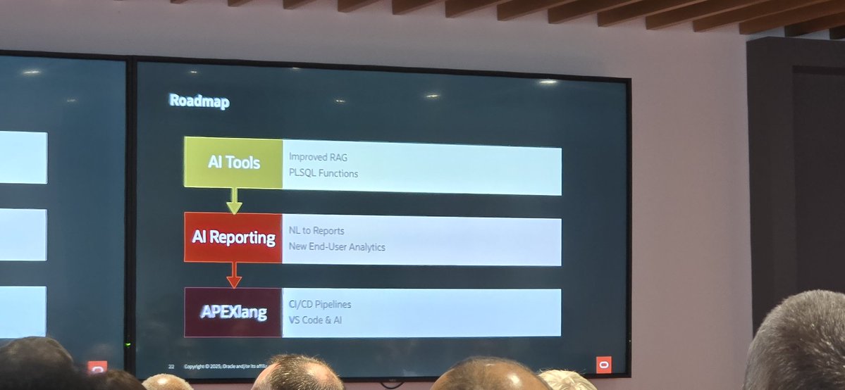 RCDacre's tweet image. Roadmap for #orclapex and AI