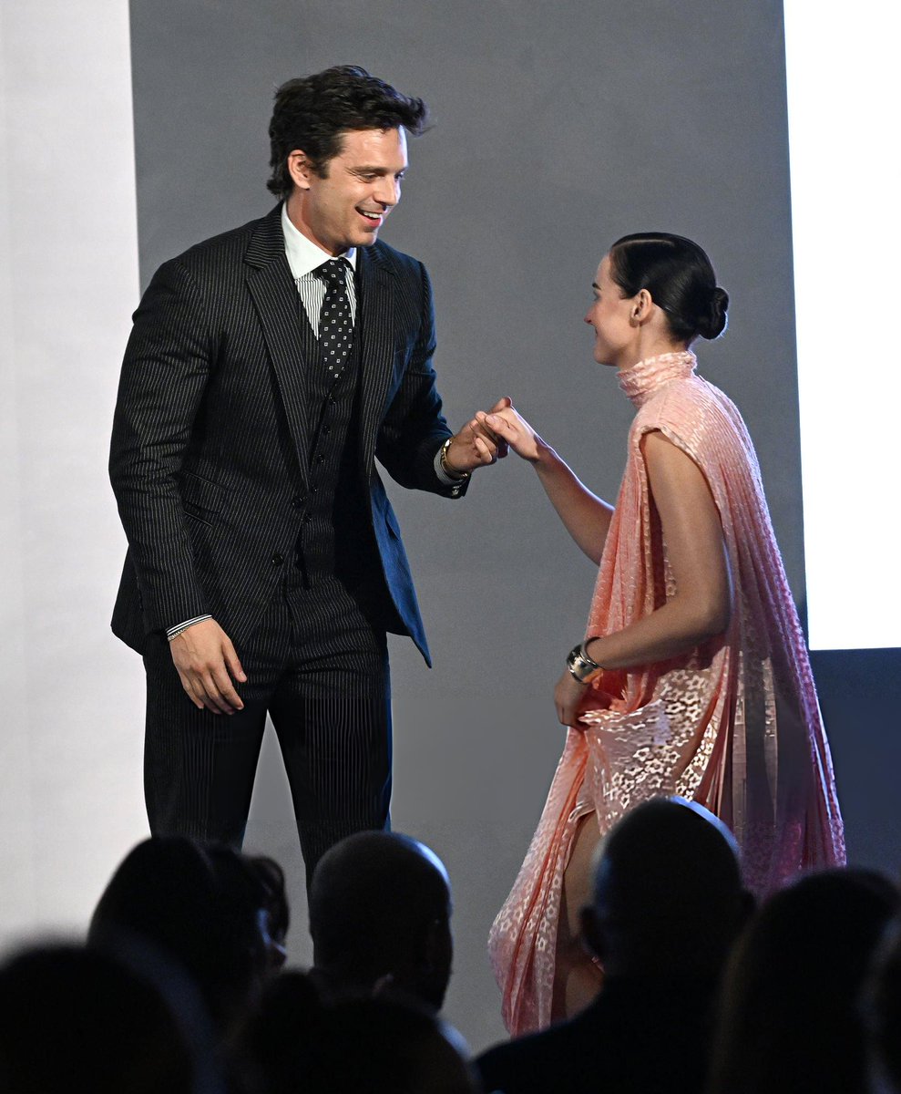 Sebastian Stan and Renate Reinsve reunited at the 2025 ELLE Women in Hollywood Celebration.
