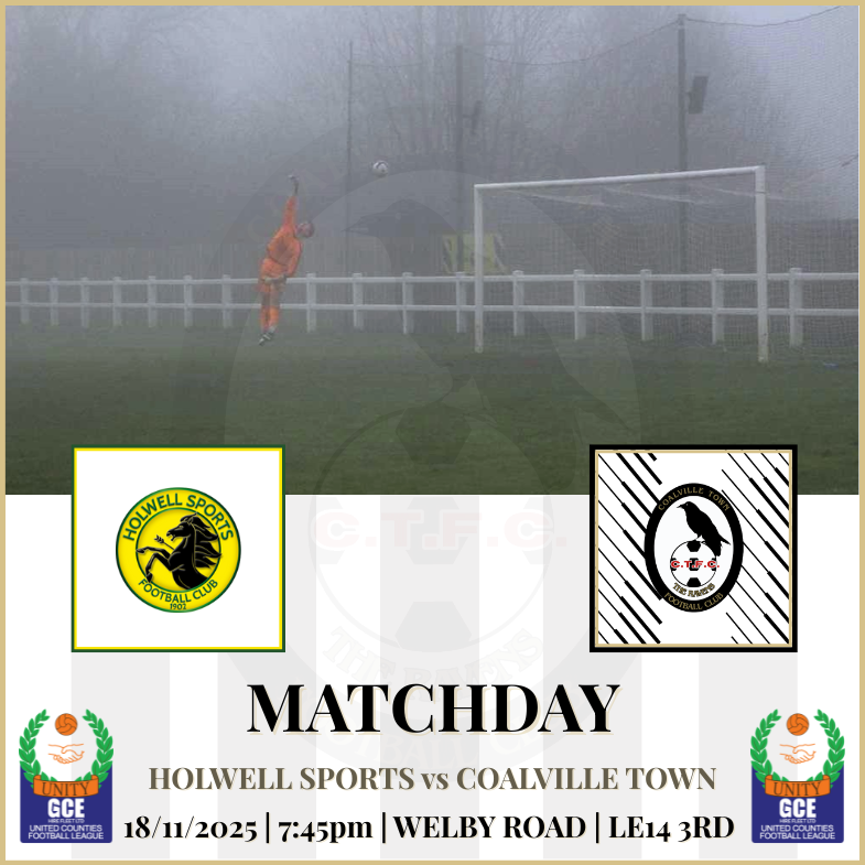 ⚫⚪ MATCHDAY ⚪⚫

The Ravens head to <a href="/1902Hsfc/">Holwell Sports FC</a> tonight in <a href="/utdcos/">UCL</a> Division One action at Welby Road.

A big night under the lights as we look to extend the unbeaten league run.

🏆 UCL Division One
⏰ 7:45pm KO | 📍 LE14 3RD

#UpTheRavens