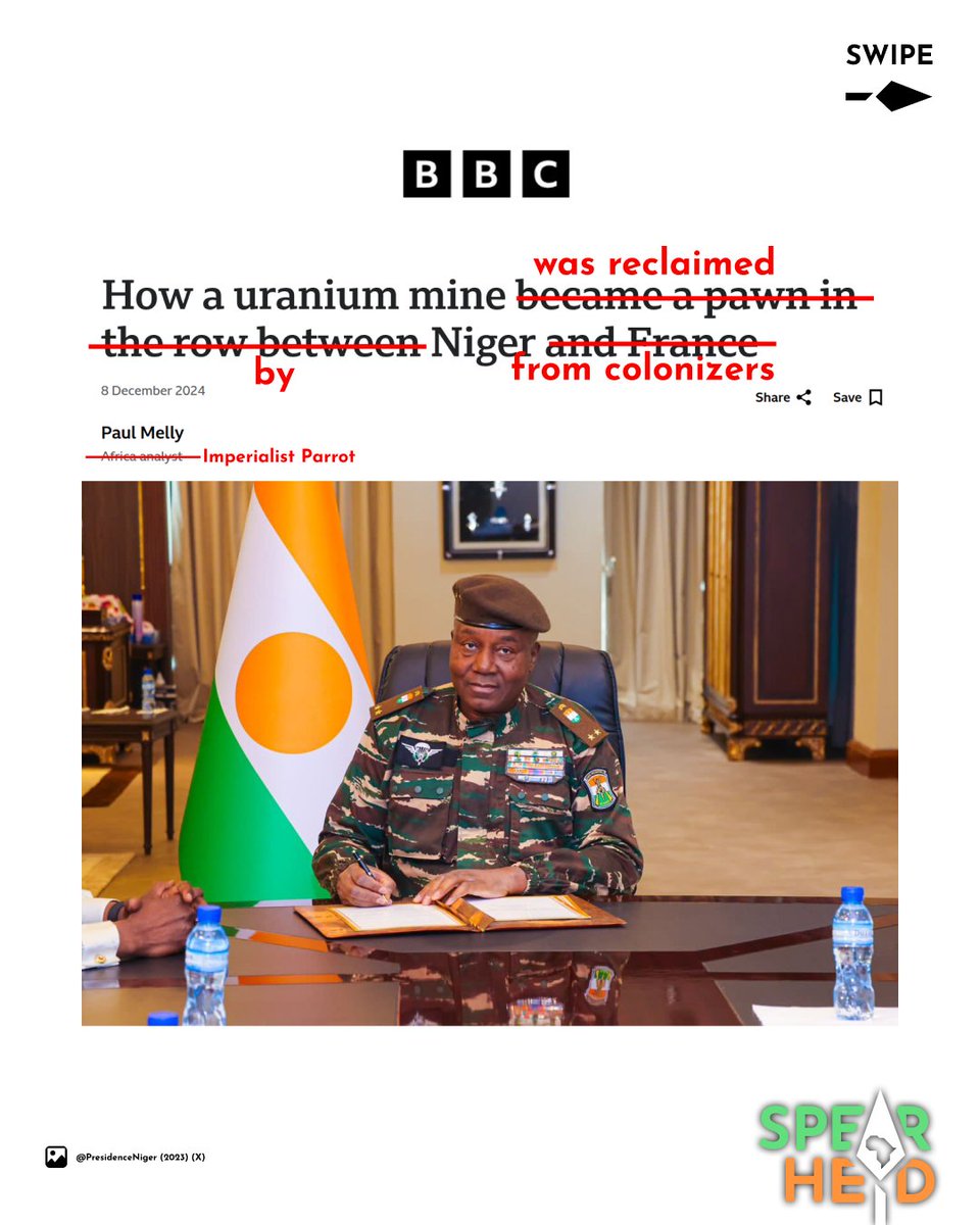 Spearhead_Af's tweet image. In 2024, the Nigerien government expropriated one of its largest uranium mines, the SOMAIR mine, from French mining company, Orano, citing decades of exploitation. The mine, located in the industrial city of Arlit, has produced over 70,000 tons of uranium since the 1970s, with so…