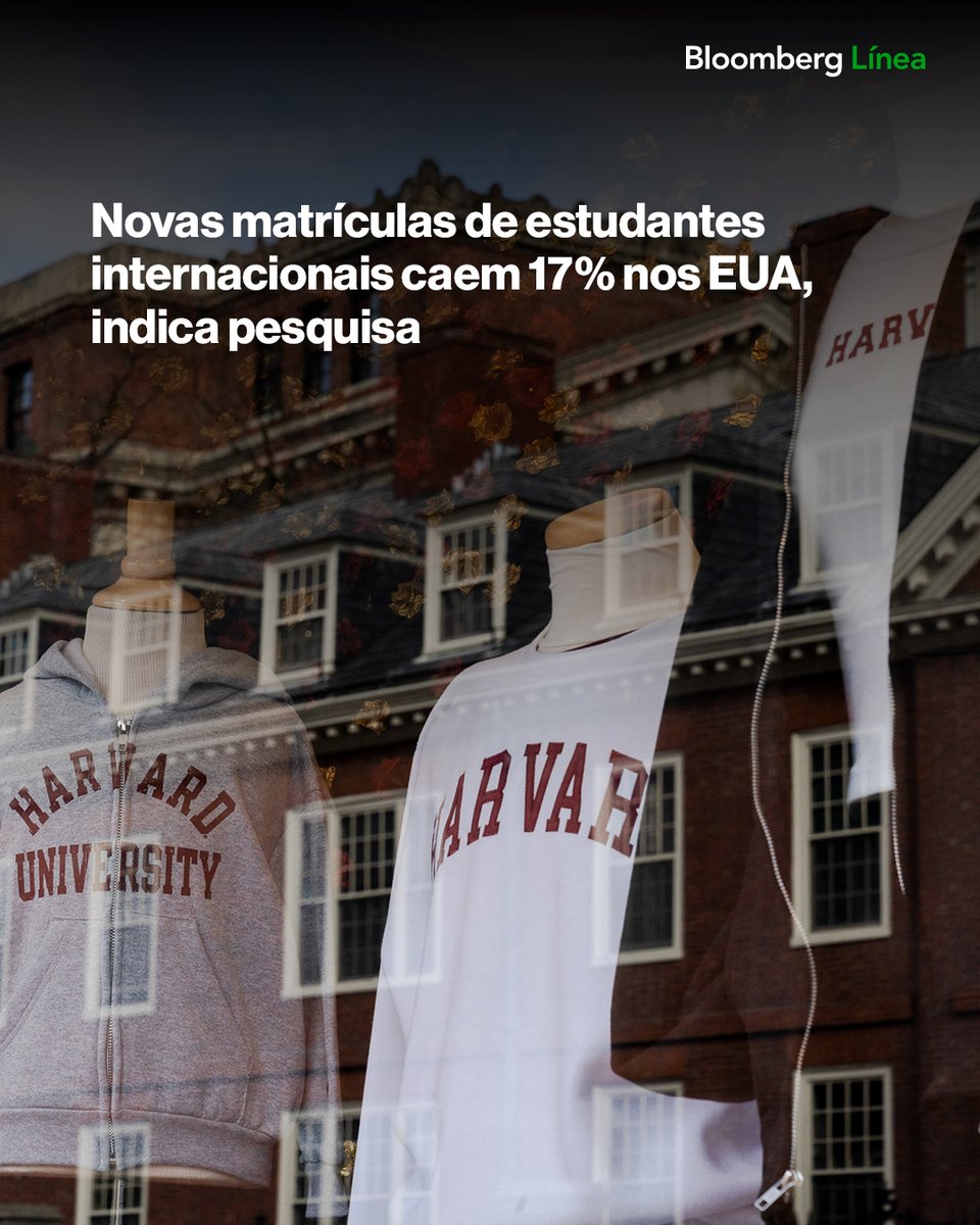 BloombergLineaB's tweet image. Novas matrículas de estudantes internacionais caem 17% nos EUA, indica pesquisa. Saiba mais: bit.ly/43zsjft

#internacional #EUA #estudantes #faculdade #universidade
