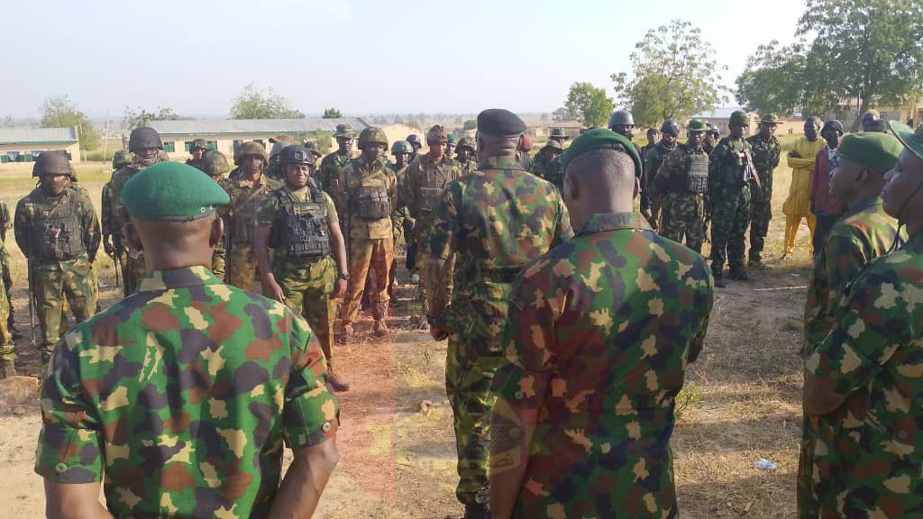 HQNigerianArmy's tweet photo. COAS IN KEBBI, ORDERS TROOPS TO INTENSIFY RESCUE OF ABDUCTED SCHOOL GIRLS

The Chief of Army Staff (COAS), Lieutenant General Waidi Shaibu, has directed troops of Operation FANSAN YANMA to intensify efforts in securing the release of students abducted from Government Girls Comprehensive Senior Secondary School (GGCSS) Maga, Danko/Wasagu LGA, Kebbi State. The directive was issued today, Monday 17 November 2025, during an operational tour to the state.

Addressing frontline commanders and troops, Gen Shaibu charged them to conduct intelligence-driven operations and maintain relentless day-and-night pursuit of the abductors. “We must find these children. Act decisively and professionally on all intelligence. Success is not optional,” he stated.

The COAS also engaged local vigilantes and hunters, describing them as critical partners in the operation. He urged them to leverage their knowledge of the terrain in collaboration with troops to locate and neutralize criminal elements. “Together, we will restore peace and ensure children can attend school safely,” he emphasized.

Earlier, Gen Shaibu paid a condolence visit to the Traditional Ruler of Danko, Alhaji Abubakar Ibrahim Allaje, and the Principal of GGCSS Maga, Hajiya Rabi Musa Magaji, assuring them of the military’s unwavering commitment to rescuing the abducted students unharmed.

Gen Shaibu  enjoined troops to remain resilient and professional, urging them to act within the rules of engagement while remaining responsive, disciplined, and resolute in restoring peace to Kebbi State and surrounding areas.

DAVID ADEWUSI
Captain
Media Information Officer 
Operation FANSAN YAMMA
18 November 2025