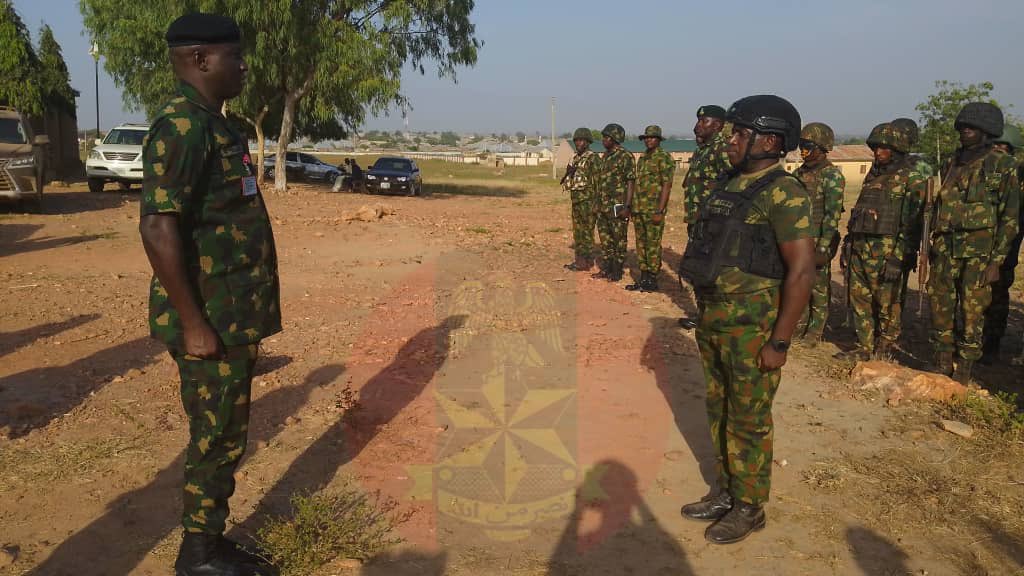 HQNigerianArmy's tweet photo. COAS IN KEBBI, ORDERS TROOPS TO INTENSIFY RESCUE OF ABDUCTED SCHOOL GIRLS

The Chief of Army Staff (COAS), Lieutenant General Waidi Shaibu, has directed troops of Operation FANSAN YANMA to intensify efforts in securing the release of students abducted from Government Girls Comprehensive Senior Secondary School (GGCSS) Maga, Danko/Wasagu LGA, Kebbi State. The directive was issued today, Monday 17 November 2025, during an operational tour to the state.

Addressing frontline commanders and troops, Gen Shaibu charged them to conduct intelligence-driven operations and maintain relentless day-and-night pursuit of the abductors. “We must find these children. Act decisively and professionally on all intelligence. Success is not optional,” he stated.

The COAS also engaged local vigilantes and hunters, describing them as critical partners in the operation. He urged them to leverage their knowledge of the terrain in collaboration with troops to locate and neutralize criminal elements. “Together, we will restore peace and ensure children can attend school safely,” he emphasized.

Earlier, Gen Shaibu paid a condolence visit to the Traditional Ruler of Danko, Alhaji Abubakar Ibrahim Allaje, and the Principal of GGCSS Maga, Hajiya Rabi Musa Magaji, assuring them of the military’s unwavering commitment to rescuing the abducted students unharmed.

Gen Shaibu  enjoined troops to remain resilient and professional, urging them to act within the rules of engagement while remaining responsive, disciplined, and resolute in restoring peace to Kebbi State and surrounding areas.

DAVID ADEWUSI
Captain
Media Information Officer 
Operation FANSAN YAMMA
18 November 2025