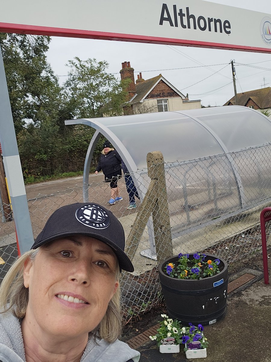 Our new station adopter Michelle has been busy planting up at Althorne Station and Jayne managed to install some new posters which has really improved the look of the station #greateranglia #Althorne