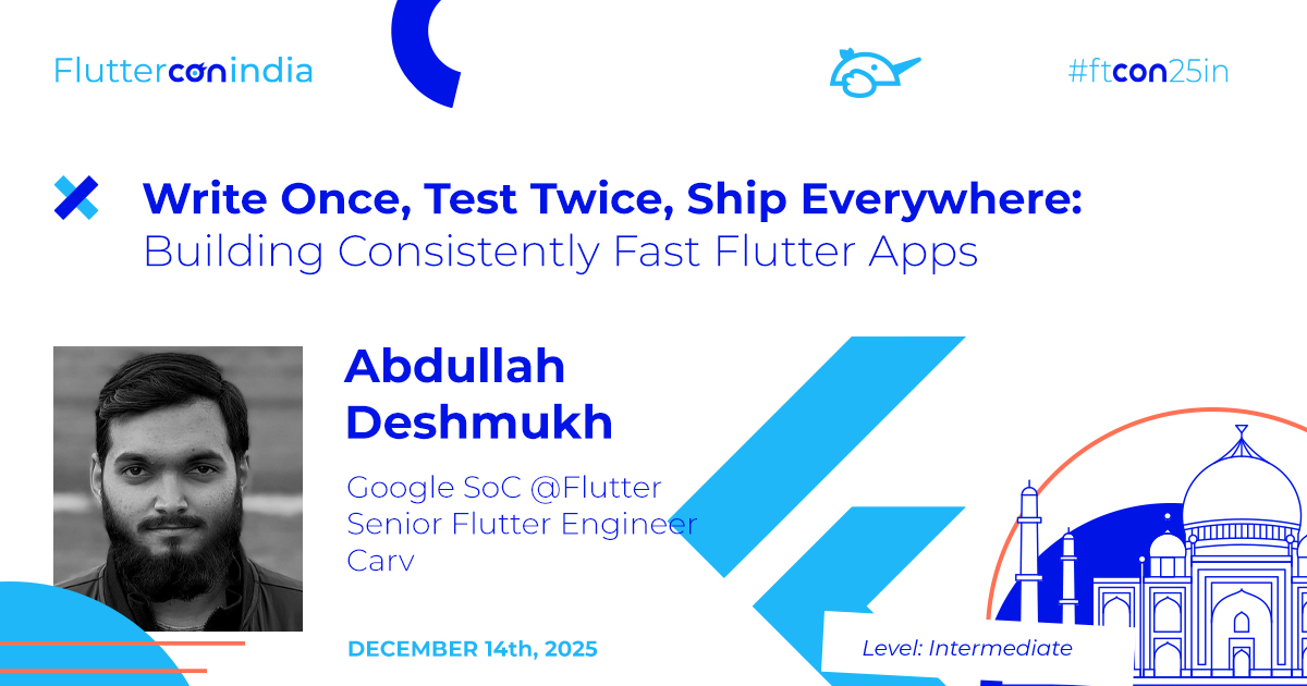 FlutterconWorld's tweet image. Level up your #FlutterDev skills by joining @abdullahzakir99&apos;s #ftconin25 session 🚨Discover how to catch #Flutter performance issues early with profiling, baselines &amp;amp; automated checks. Be there or hear about it later!
india.fluttercon.dev/speakers/abdul…