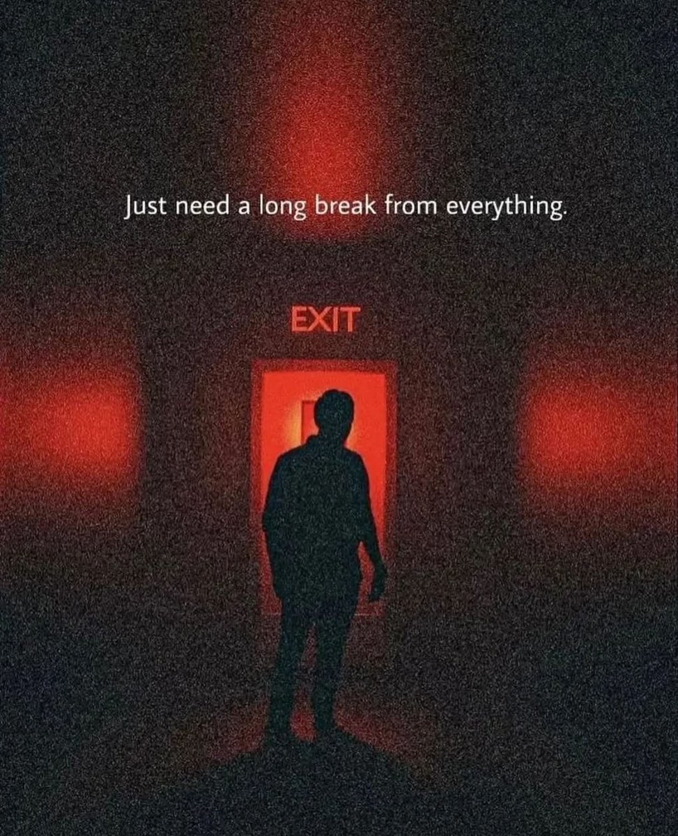 0x_phoenix2's tweet image. Sometimes I just want a big red exit
not to disappear,
but to mute everything for a while,
recharge in the dark
and walk back in like I never left.