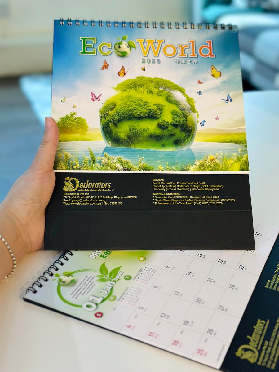 Declarators_'s tweet image. We&apos;re just under 1.5 months away from 2026!

We’re thrilled to unveil our new Declarators calendars, featuring the ‘Eco World’ theme — a gentle reminder to embrace sustainability in our daily lives.

#Year2026 #Declarators #clientappreciation #employeegift