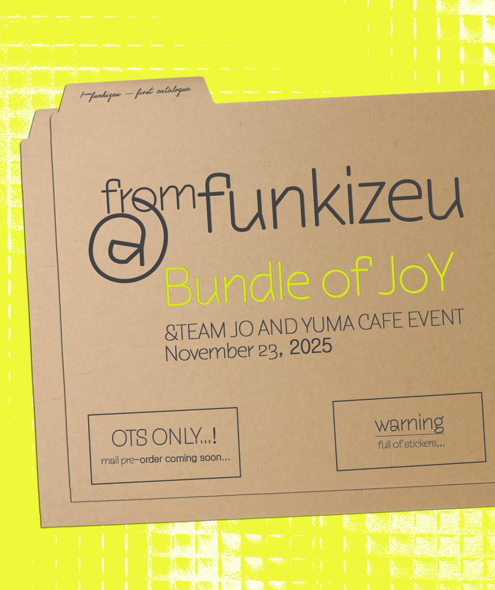 funkizeu's tweet image. [rts &amp;amp; likes are appreciated!]

🗃️
fromfunkizeu @ #BundleofJoY catalogue

november 23, 2025
OTS only (mail pre-order coming soon!)