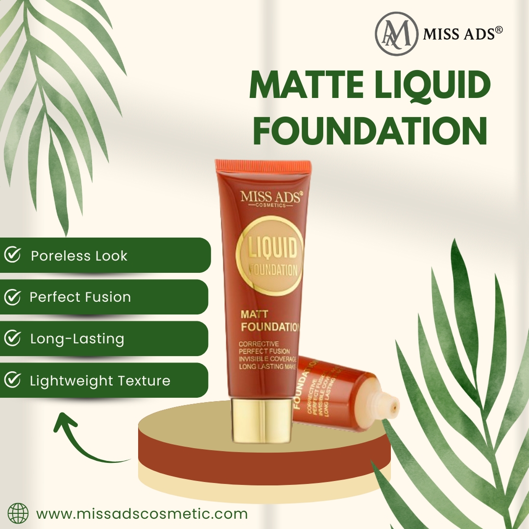 missadscosmetic's tweet image. Achieve a flawless, poreless finish with MISS ADS Matte Liquid Foundation. Lightweight, long-lasting, and perfectly blended for a natural, seamless look—beauty that stays with you all day."
🌐 missadscosmetic.com
#MissADS #MatteFoundation #LiquidFoundation #BeautyEssentials