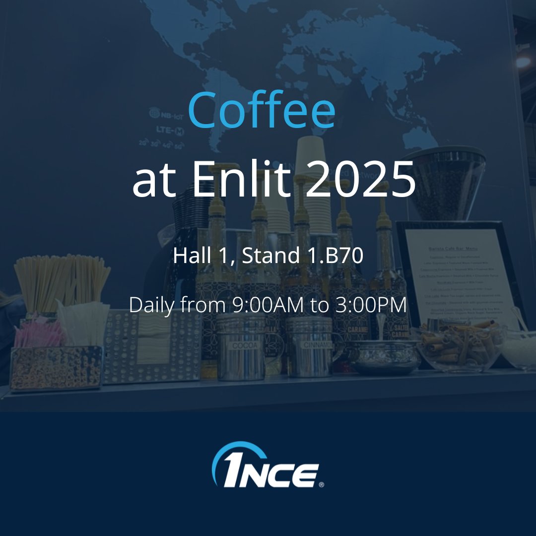 1NCE_IoT's tweet image. ☀️Day 1 at @Enlit_Europe 2025!
Coffee’s on us at 📍Booth 1.B70 — and surprise! Available until 3 PM ☕
Stop by, recharge, and meet the @1NCE_IoT team.

#1NCE #IoT #EnergyTech #EnlitEurope #EnergyInnovation