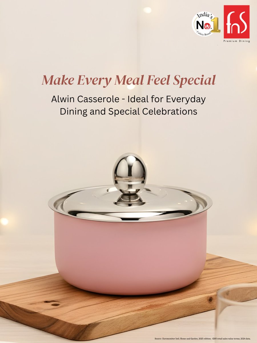 fnsdining's tweet image. Bring home-cooked comfort to the table with this FNS casserole.🥘

#fns #stainlessteel #durablesteel #casserole #pastel #bpafree #foodgradesafe #tableware #dinnerware #easytoclean

(stainless steel, casserole, tableware, for kitchen, kitchen essentials, durable steel)