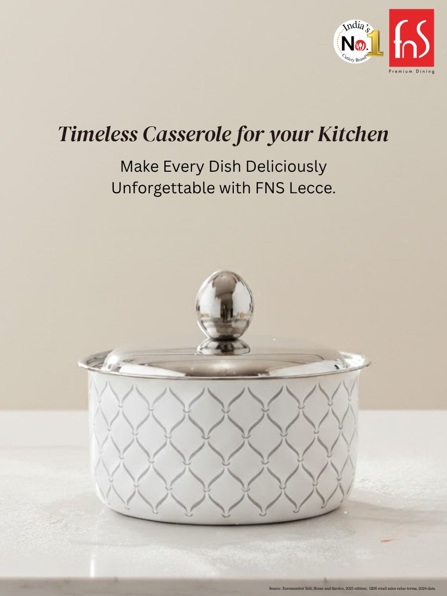 fnsdining's tweet image. Bring home-cooked comfort to the table with this FNS casserole.🥘

#fns #stainlessteel #durablesteel #casserole #pastel #bpafree #foodgradesafe #tableware #dinnerware #easytoclean

(stainless steel, casserole, tableware, for kitchen, kitchen essentials, durable steel)