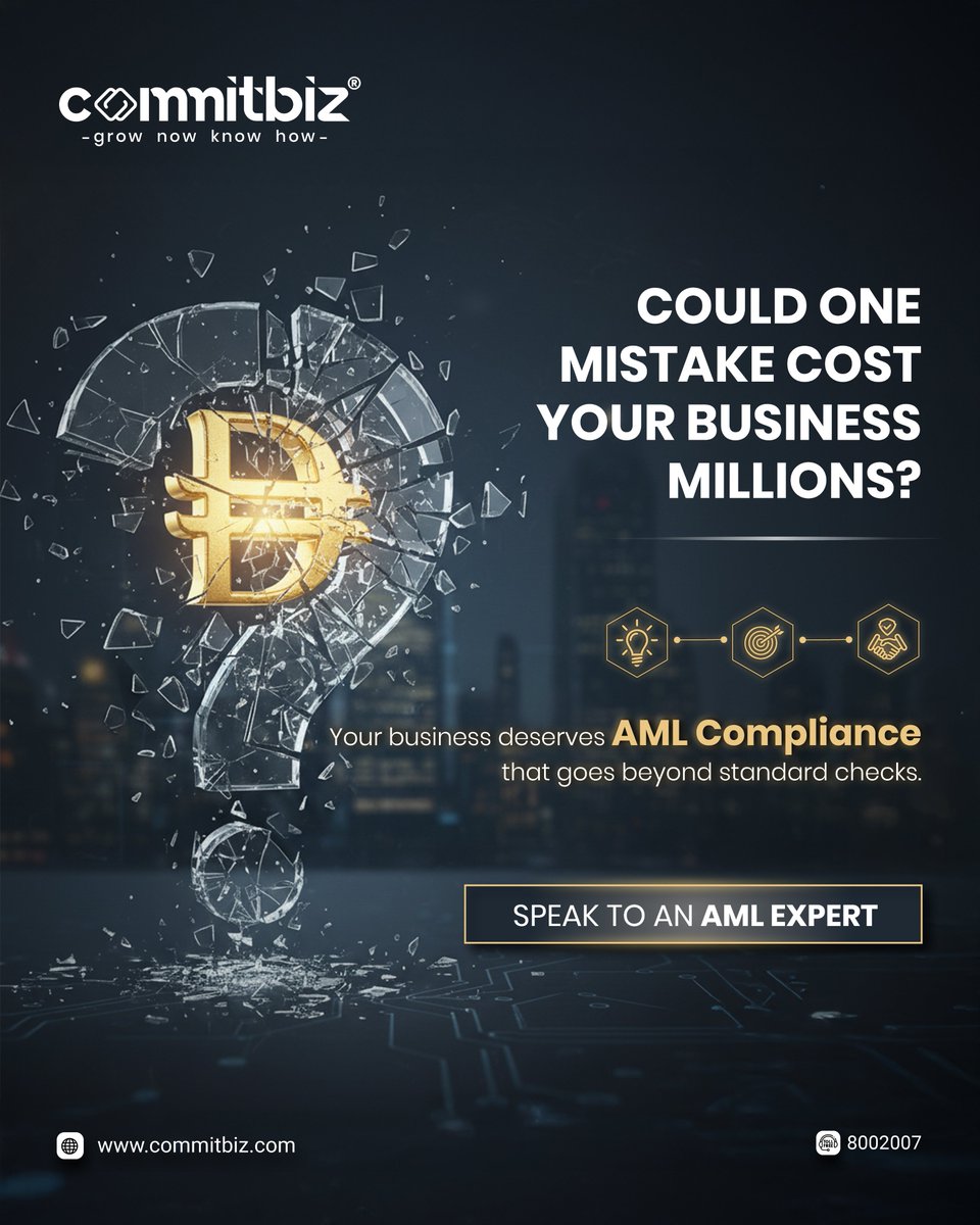 Commitbiz's tweet image. Don’t wait for a red flag to take compliance seriously.

Strengthen your AML framework with proven guidance.

Speak to an AML specialist at Commitbiz.

commitbiz.com | 8002007

#AML #ComplianceUAE #Commitbiz #BusinessSetupUAE #FinancialCompliance