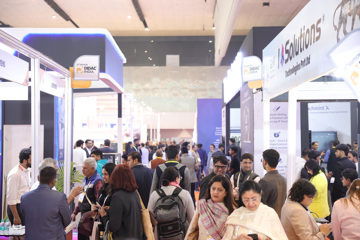 DidacIndia's tweet image. Day 1 at DIDAC INDIA 2025 and DIDAC SKILLS is off to a remarkable start, with an exceptional turnout and packed halls throughout the venue.

📍 Yashobhoomi (IICC), New Delhi
🗓️ 18–20 November 2025

#DIDACIndia2025 #DidacSkills #LearningSolutions