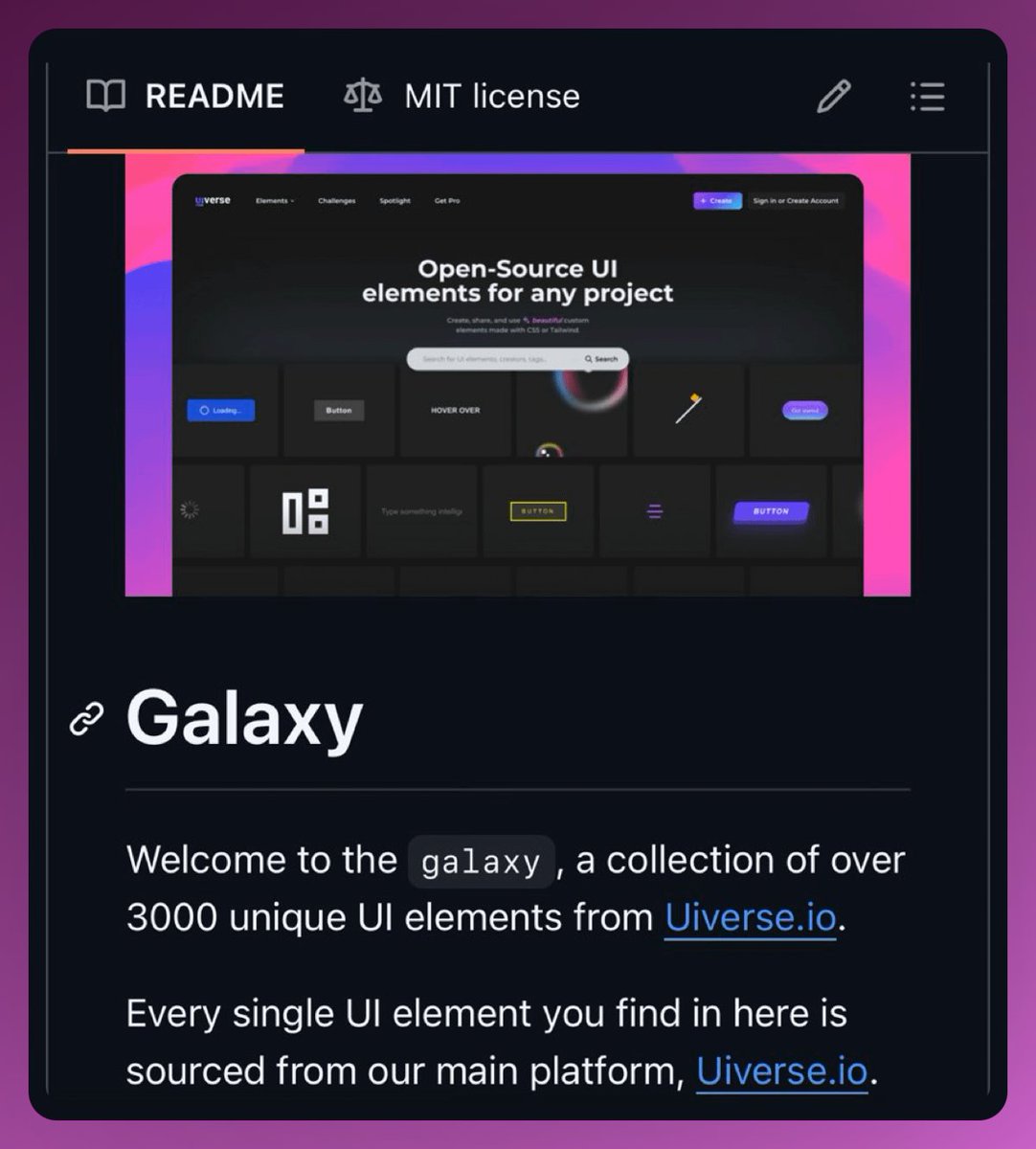 GithubProjects's tweet image. The largest Open-Source UI Library! Community-made and free to use.