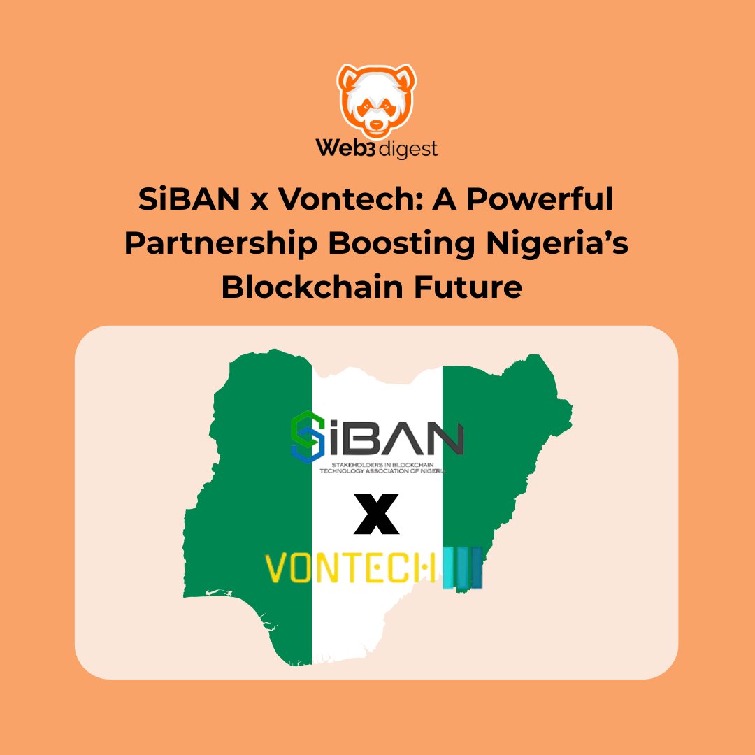 theweb3digest's tweet image. SiBAN x Vontech: A Powerful Partnership Boosting Nigeria’s Blockchain Future 🚀

SiBAN has partnered with Vontech—an AWS Advanced Consulting Partner—to unlock $100,000 in AWS Cloud credits for blockchain startups and developers across the country.

This means Nigerian builders…