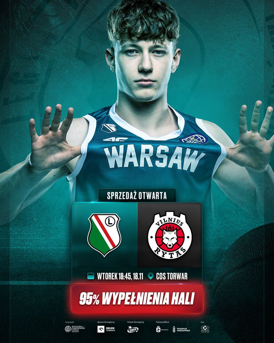LegiaKosz's tweet image. OSTATNIE BILETY NA HIT W LIDZE MISTRZÓW! 🔥

Hala COS Torwar wypełniona w 95% na mecz z Rytasem Wilno!

Zostały nam ostatnie miejsca w sprzedaży — kto pierwszy, ten lepszy! 💚 

🎫 KUP OSTATNIE BILETY👉 buff.ly/I8g9LVX 

#legiakosz #legiawarszawa #plkpl #basketball…