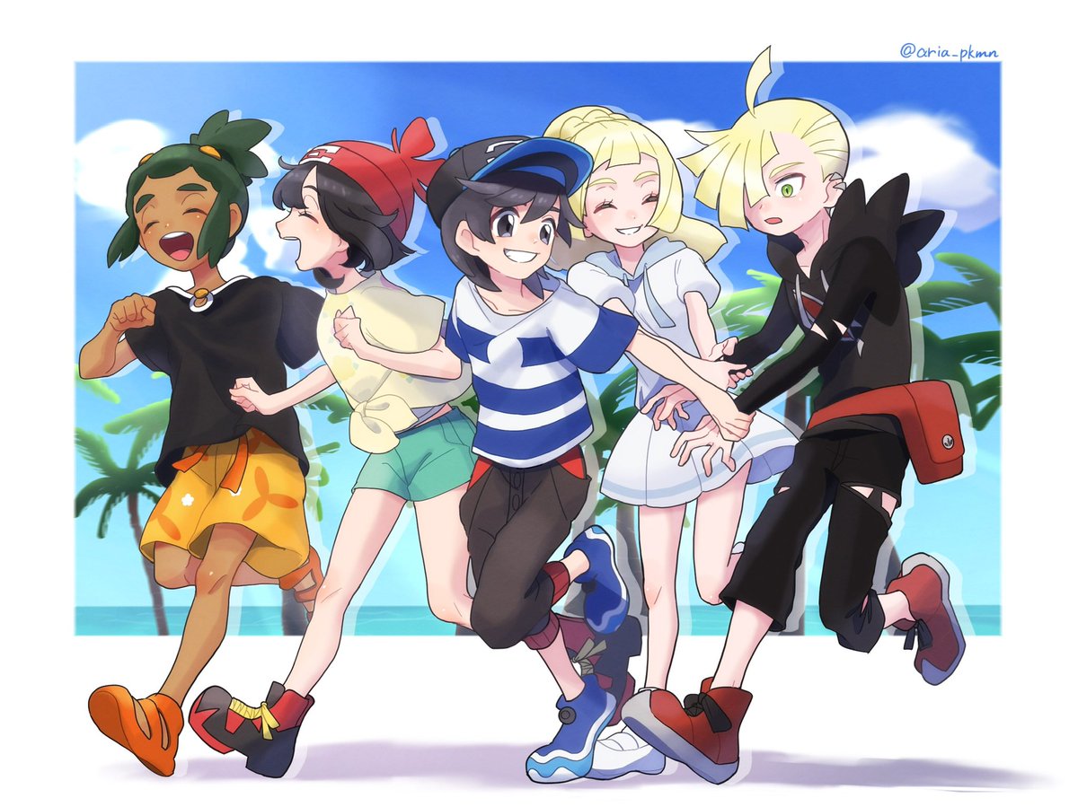 過去絵で失礼します！
9周年おめでとう〜！🥳🌈🌺✨
 #ポケモンSM9周年 #SM9周年