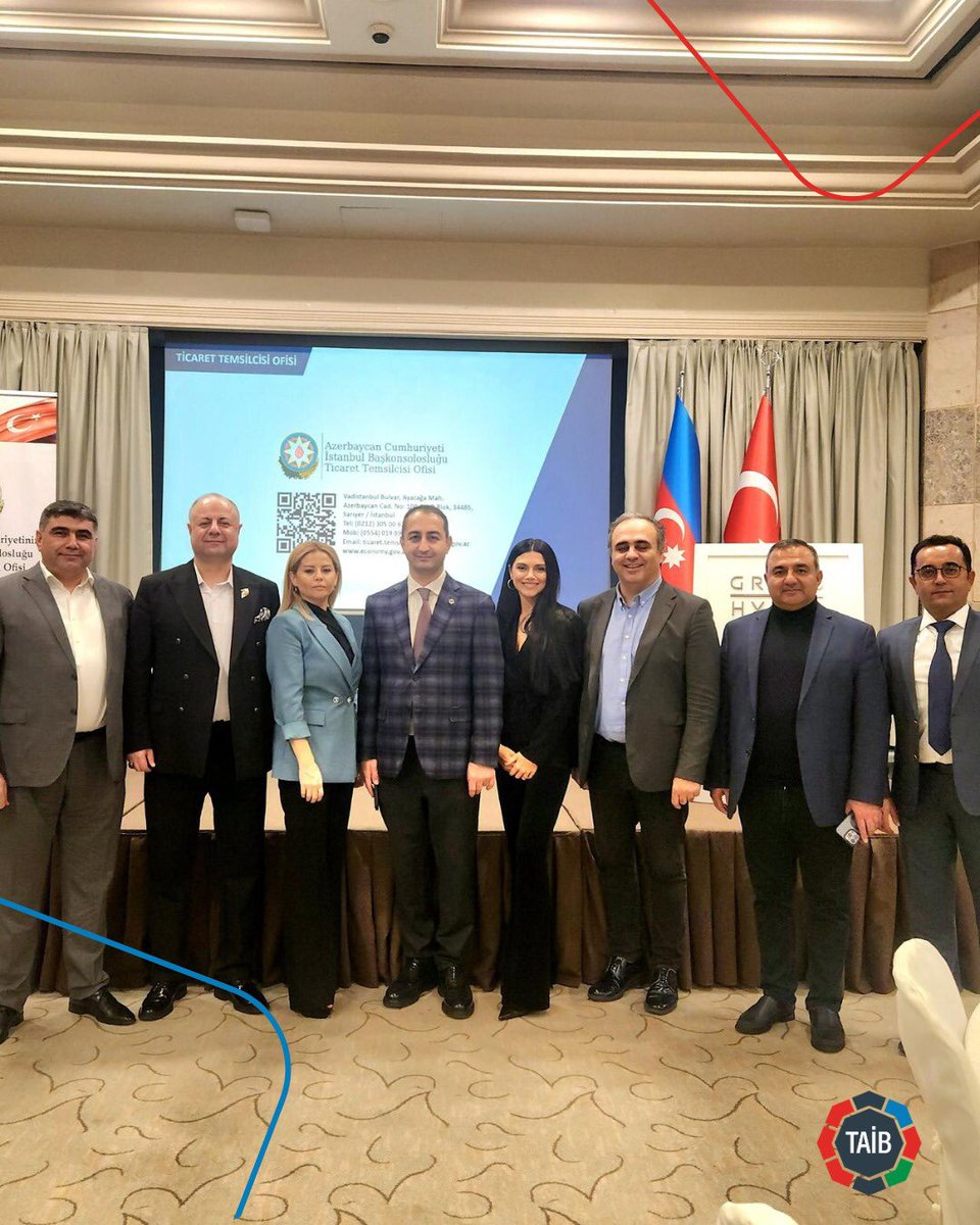 İstanbul’da “2025 – Azerbaycan’da Anayasa ve Egemenlik Yılı” kapsamında düzenlenen İş İnsanları Toplantısı’na TAİB Yönetim Kurulu Başkanı Elshan Guliyev ve çok sayıda üyemizle birlikte katıldık.