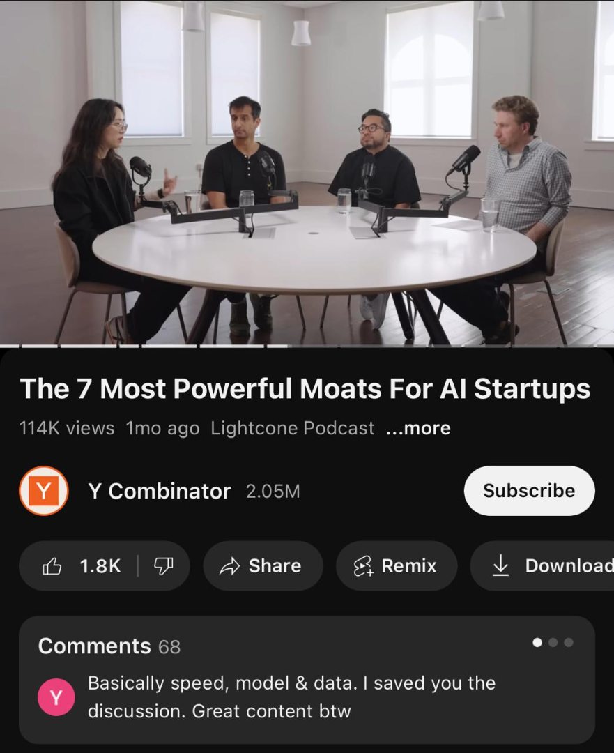 Y Combinator는 AI 기업으로서 성공하는 데 필요한 것이 무엇인지 문자 그대로 분석했습니다.

 참고하실 수 있도록 제 노트를 추가했습니다!