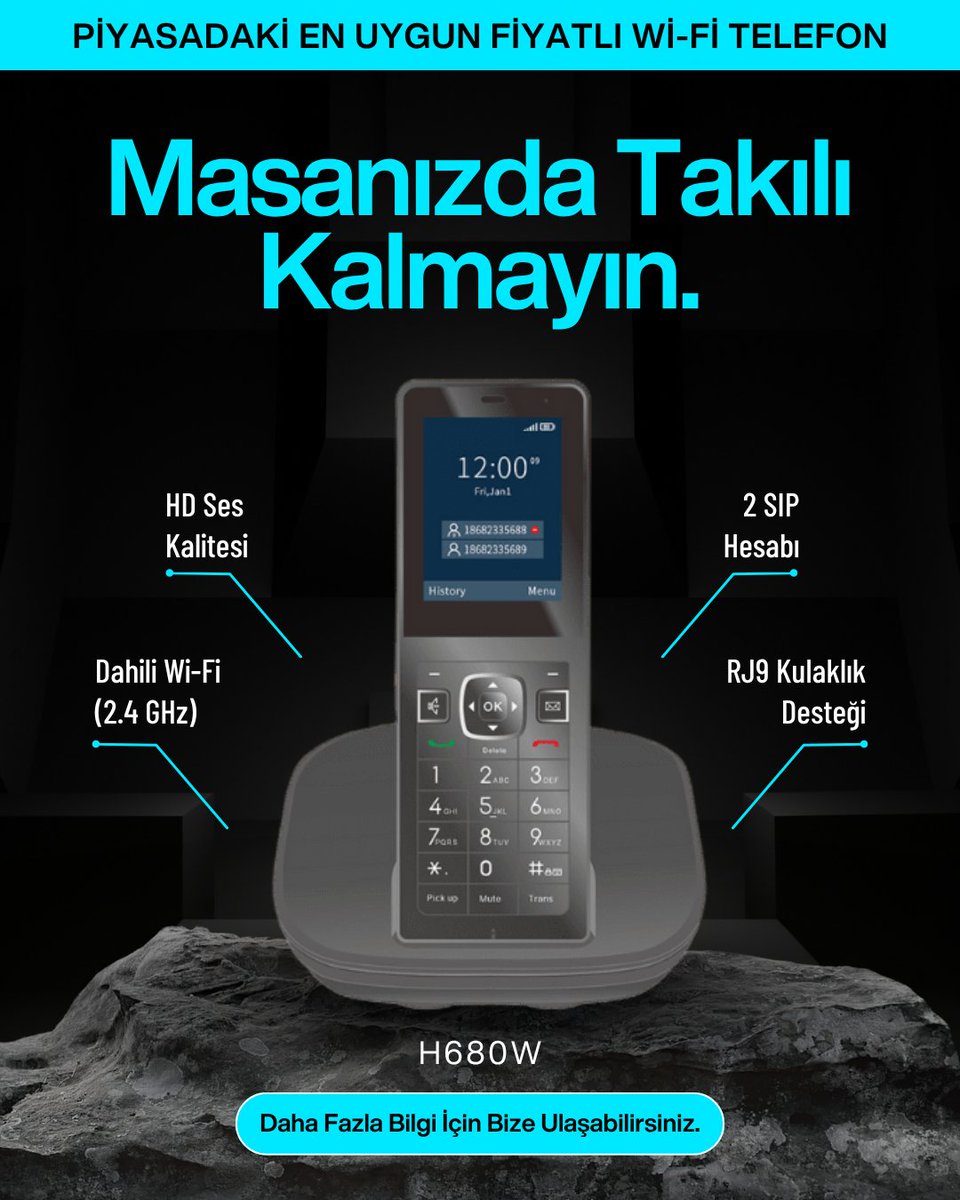 nolto_teknoloji's tweet image. Piyasanın en uygun fiyatlı Wi-Fi telefonu #H680W ile Masanızda Takılı Kalmayın!🚀

Tüm Detaylar: nolto.com/urun/lvswitch-…

#IPTelefon #KablosuzOfis #Mobilite #Kurumsalİletişim