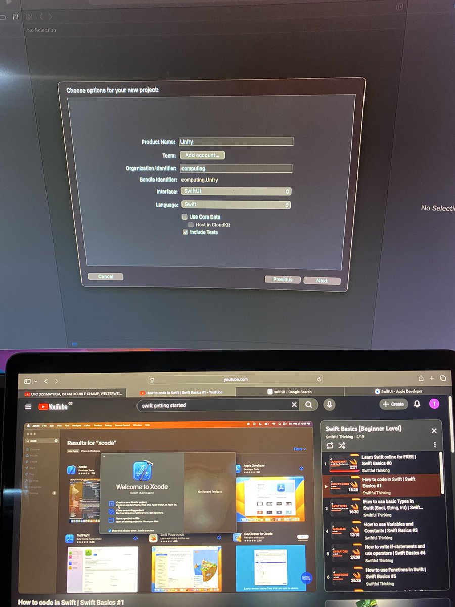 timz_tech's tweet image. Took me ages yesterday to set up a new project in Xcode. The spinner just kept going, had to uninstall and reinstall Xcode. I was able to create a new project but the Simulator won’t work. At this point I think the problem is my hardware🤦🏾‍♂️
