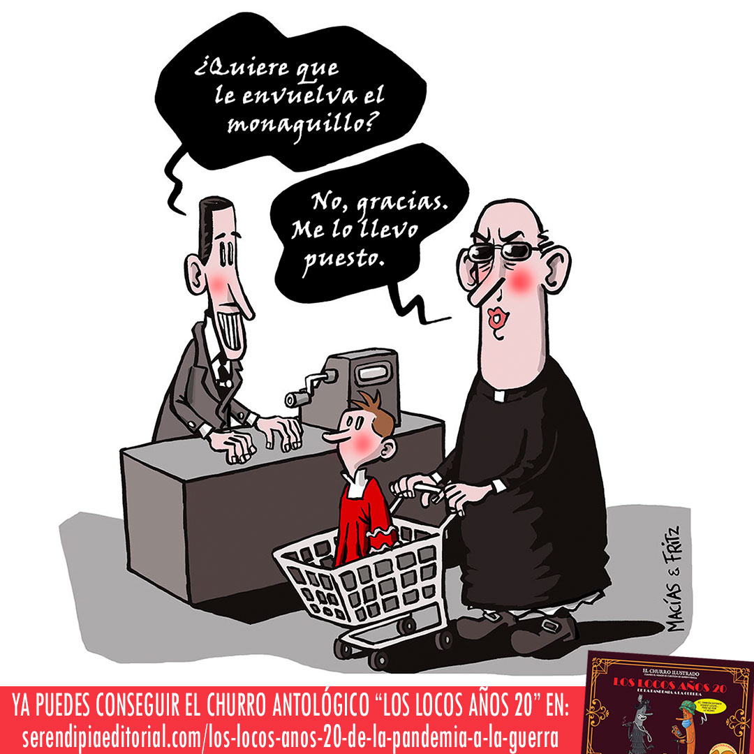 Clásica viñeta de curas y monaguillos en el <a href="/ChurroIlustrado/">El Churro Ilustrado</a> elchurroilustrado.wordpress.com/2025/11/18/me-…