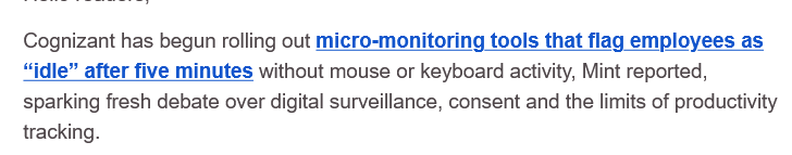 Micro Management - An example???

Well done <a href="/Cognizant/">Cognizant</a>