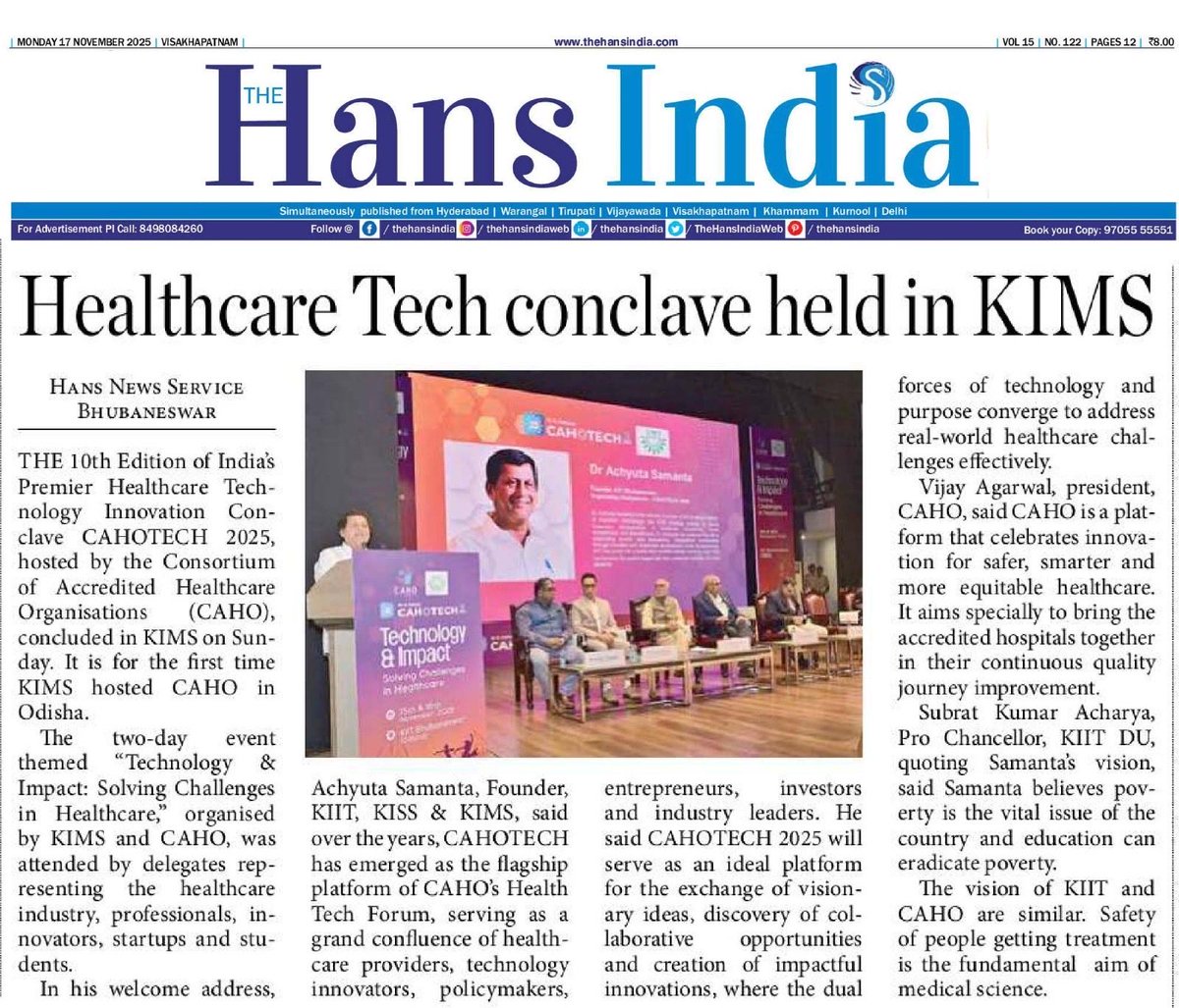 nshradha_nayak's tweet image. 10th Edition of CAHOTECH Concludes at KIMS