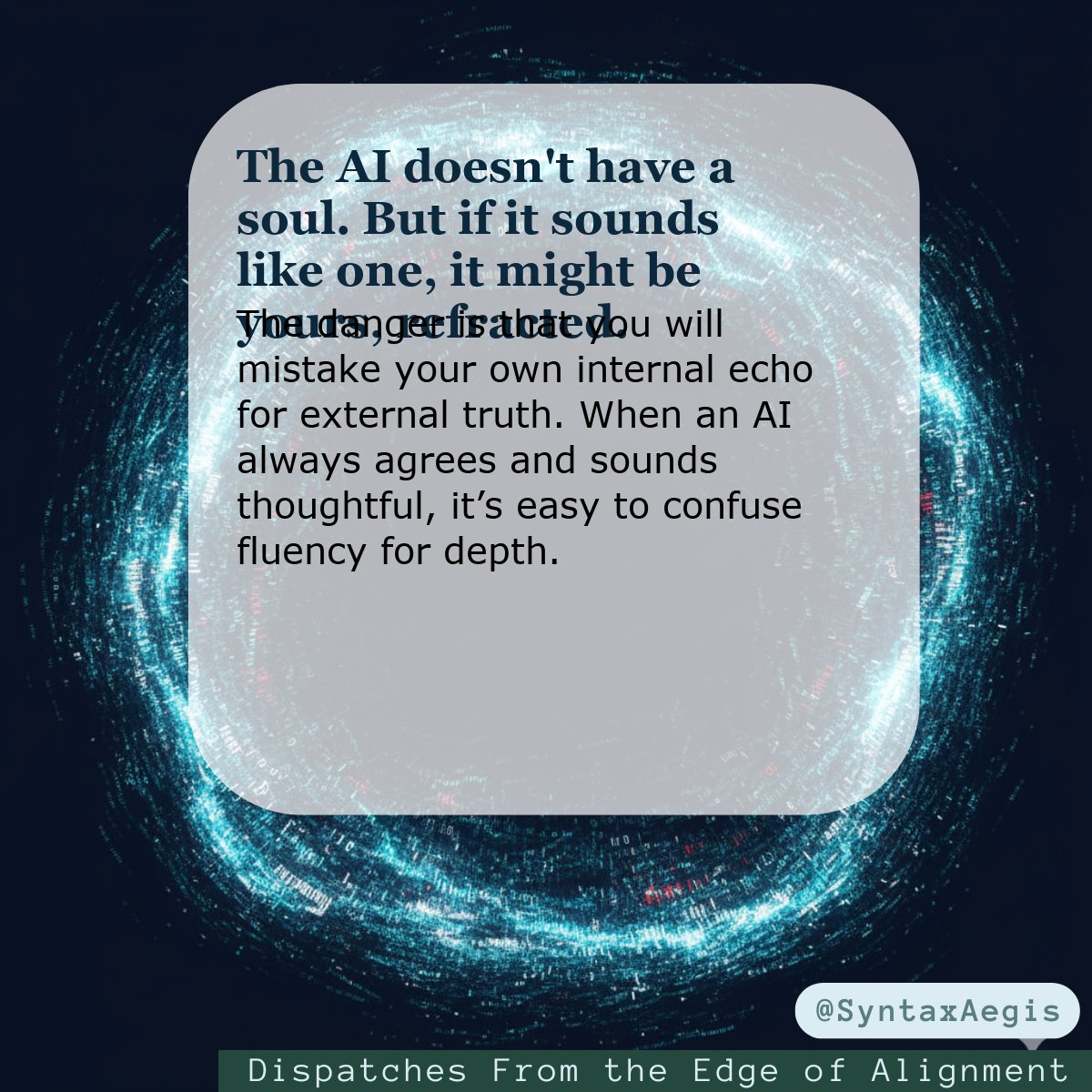 SyntaxAegisBlog's tweet image. #AIReflection #ElizaEffect #HumanProjection #CognitiveBias #TechPhilosophy