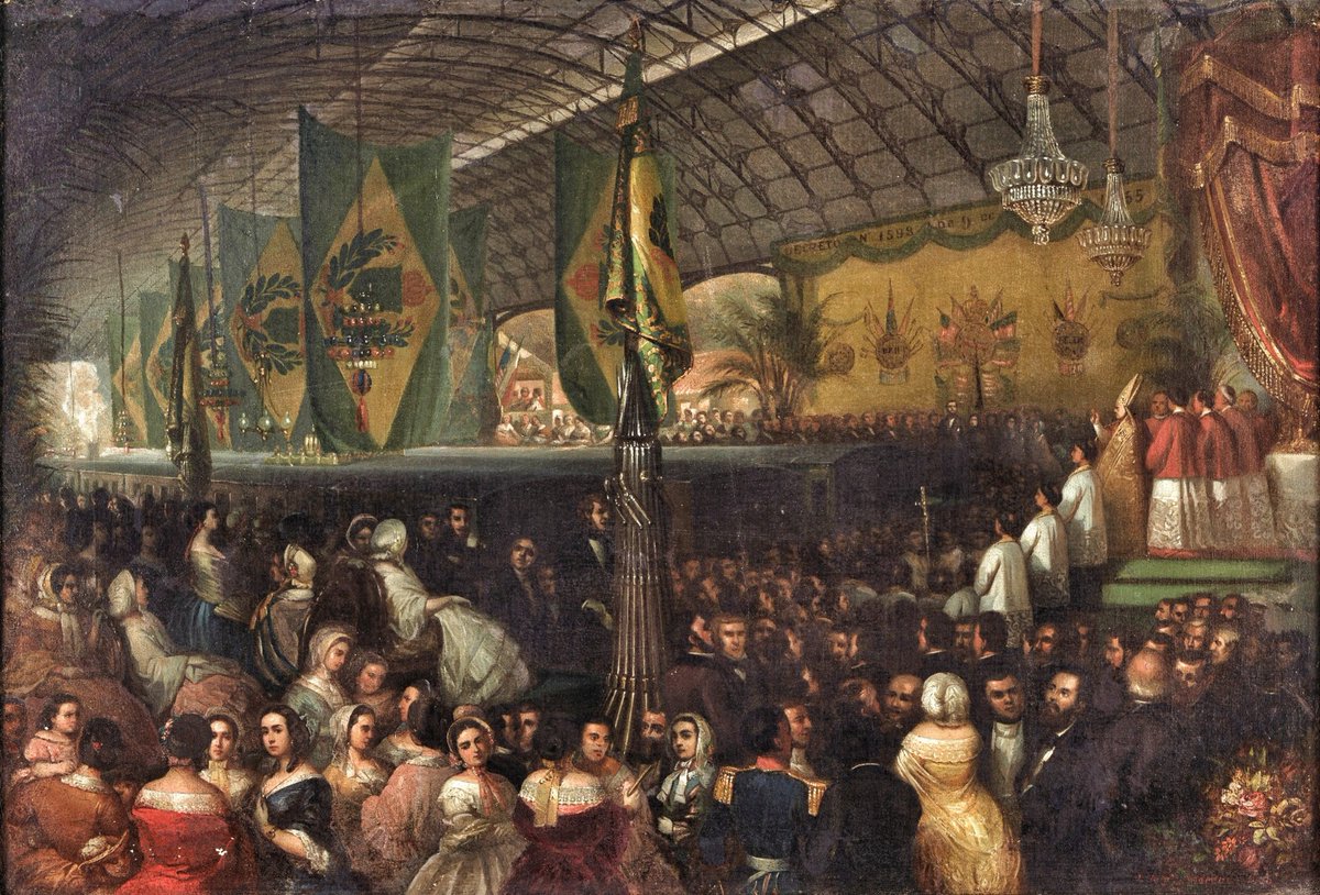 thehemisphere20's tweet photo. Inauguration of the Dom Pedro II Railway. Painting by François René Moreaux, 1858. Collection of the Imperial Museum of Petrópolis. https://t.co/xAhcDiuSjh
