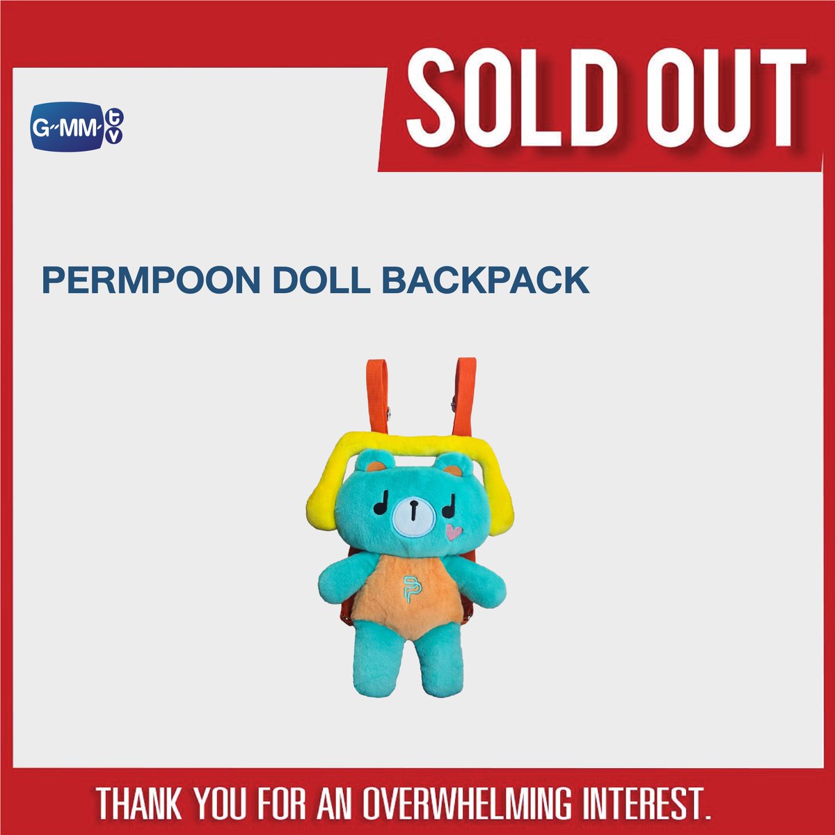 Pondphuwin PERMPOON ドールバックパック PERMPOON ぬいぐるみ Gmmtv