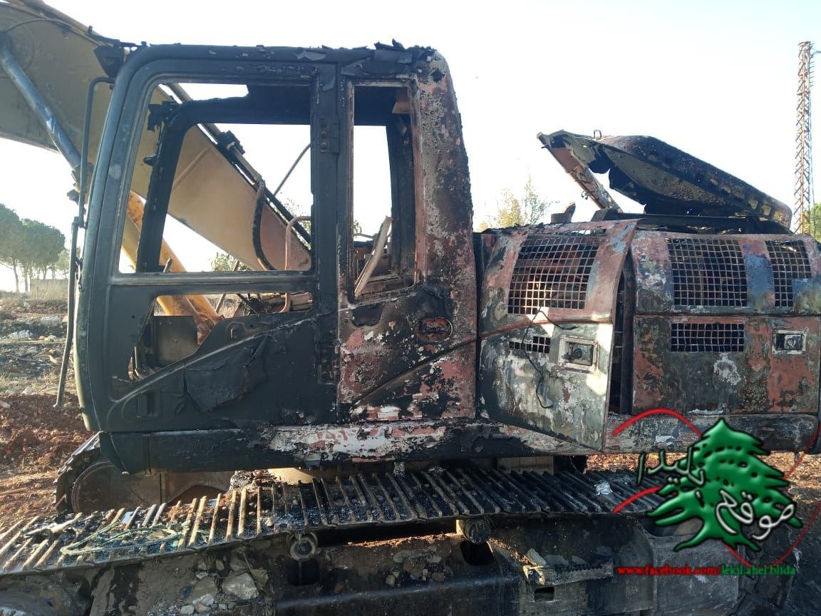 Early this morning, Israeli occupation forces bombed a bulldozer in the town of Bleida, southern Lebanon, marking a breach of the ceasefire.
