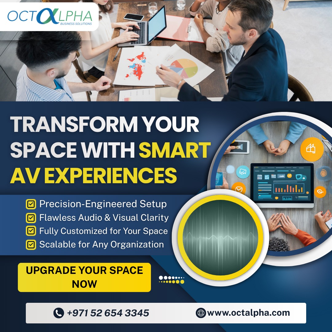 OctalphaS's tweet image. Upgrade your workspace with smart AV technology!
Clear sound, stunning visuals, and fully customized setups for any business.
Make meetings smarter, faster, and more engaging. 🚀
#AVSolutions #SmartAV #TechUpgrade #BusinessTech #WorkplaceInnovation #AVSetup