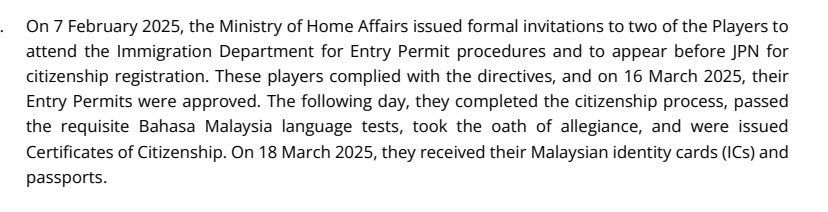 🚨FAM and Malaysian Authorities Fast-Track Passports for Illegal Foreign Players in Just 39 Days

In a move that has stunned the football world, FAM fast-tracked two illegal foreign players to Malaysian citizenship in less than six weeks—granting them passports Malaysia proudly