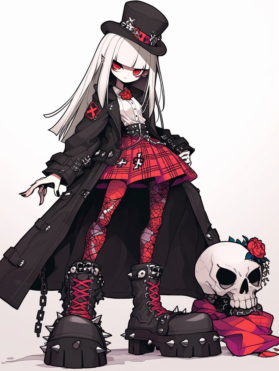 ジャヌス・ド・ローラ Ida Dady 女性の肖像画 赤と黒 黒赤に挑戦してみたよ٩(๑❛ᴗ❛๑)۶ #AIイラスト︎