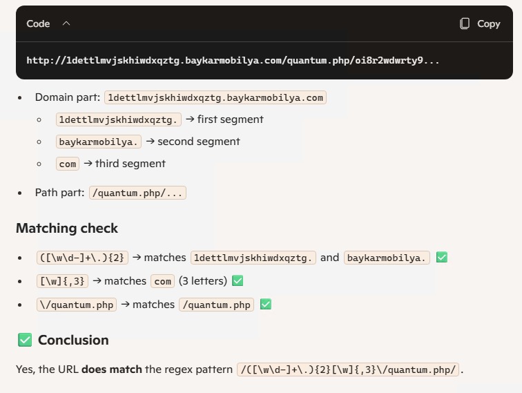 0x534c's tweet image. Quantum Route Redirect (QRR) Tool

blog.knowbe4.com/quantum-route-…

Cybercriminals are increasingly leveraging a technique known as Quantum Route Redirect (QRR) to scale global phishing campaigns. As highlighted in the KnowBe4 blog, attackers embed the following technical pattern into…