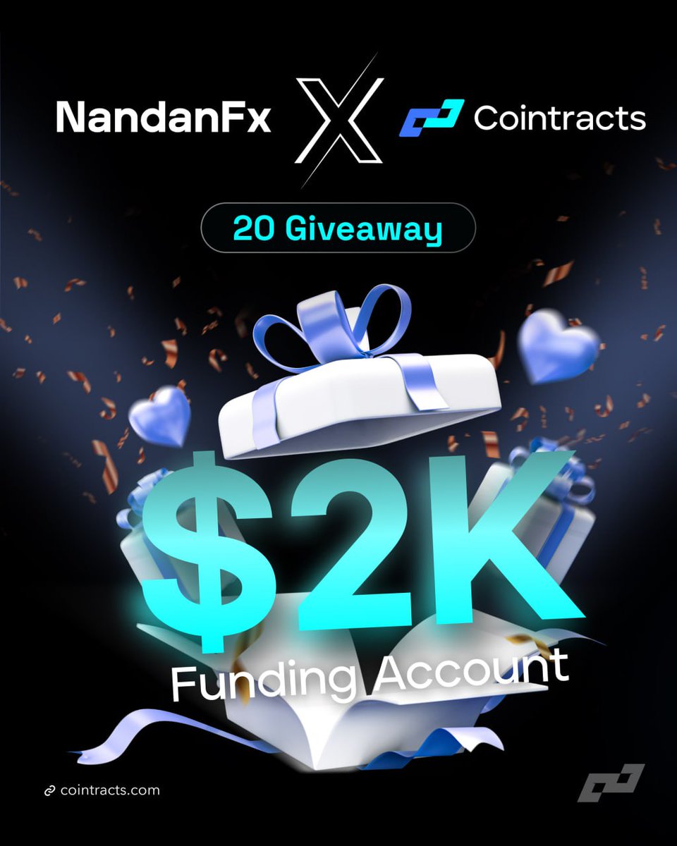 Abhinandanfx's tweet photo. 📷 GIVEAWAY TIME!📷

🏆NandanFx x @cointracts
20 x $2k Account Giveaway🏆

 Step1 : Register - https://t.co/0c39FociBD

Step2 : Follow @Abhinandanfx @cointracts

Step3 : Like&amp;Repost

Step4 : Send Successful Screenshot of Registration in comments.

Step5 : Tag your 2 Trading Bro https://t.co/RqKsbgLEJf