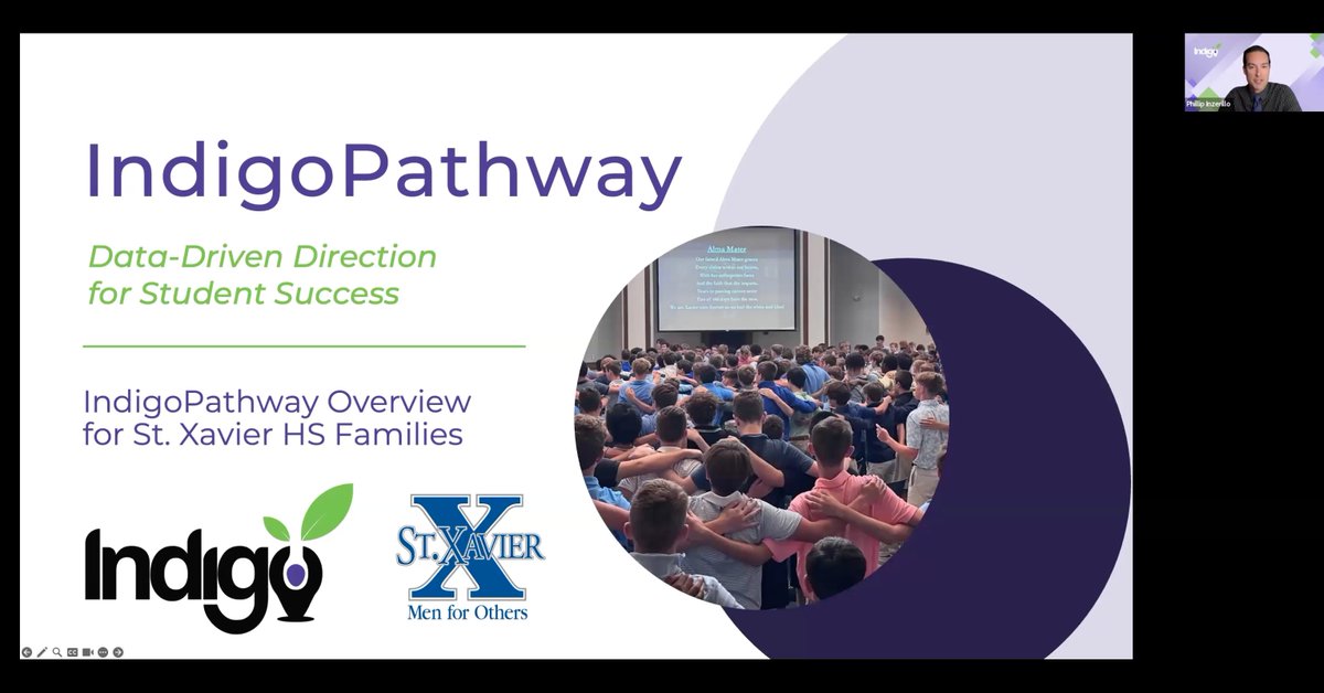Amazing Zoom session with St. Xavier HS (<a href="/stxinfo/">St. Xavier High School</a>) parents last week with Phillip Inzerillo!

Grateful for the engagement as we explored how self-awareness empowers students. 💙 #IndigoPathway