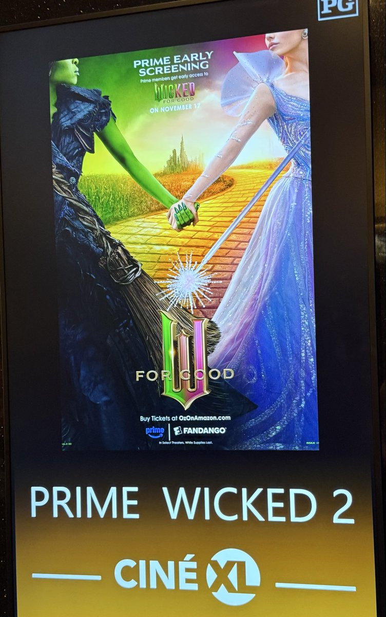 happyhapppyk's tweet photo. Was AMAZING to say the least 👏🏻👏🏻
Cried my eyes out 😭😭😭
Best movie , best music , best singers , truly WONDERFUL!!🪄🫧
#WickedForGood #WickedMovie #ArianaGrande #CynthiaErivo @wickedmovie https://t.co/DEkoNe3cyz