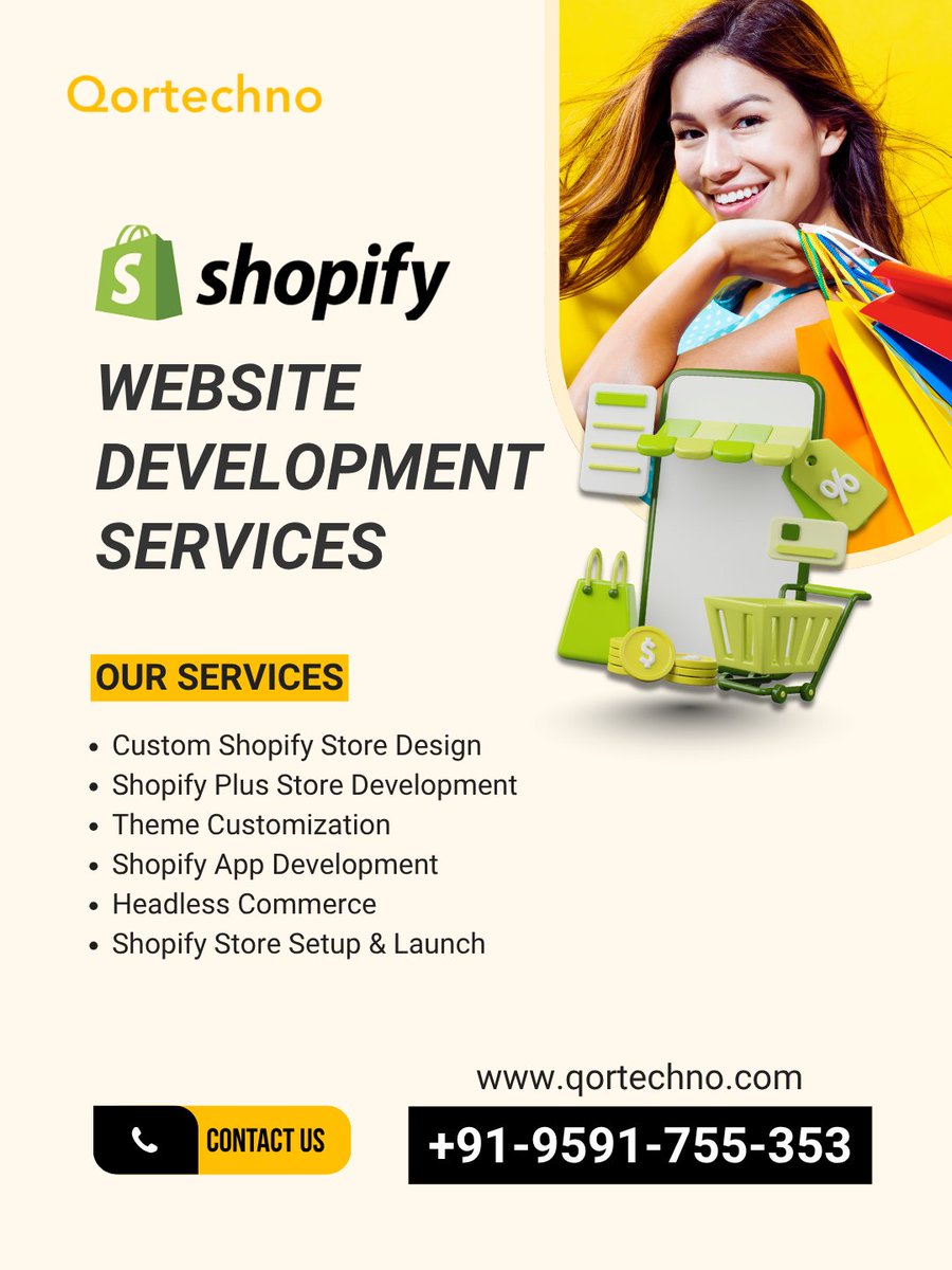 qortechno's tweet image. Ready to level up your e-commerce game?

From custom store design to headless commerce, Qortechno provides full-suite Shopify development services designed for your success. Stop dreaming, start selling!

Visit our website: qortechno.com

#ShopifyDevelopment #Ecommerce