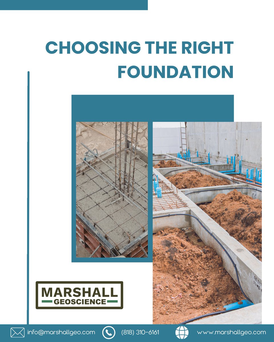 MarshallGeoSc's tweet image. Shallow or deep? Mat or pile? The right foundation depends entirely on soil conditions — not just building plans.

#foundationdesign #shallowfoundation #deepfoundation #matfoundation #pilefoundation 

marshallgeo.com 🔍🚀

(818) 310-6161

📧 Mail: info@marshallgeo.com