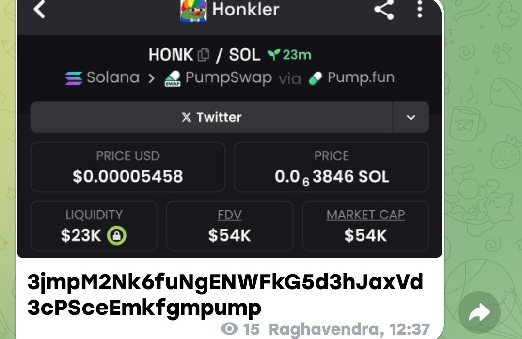 Raghavak0nSol's tweet image. $HONK

MCAP: $54K

CA:
3jmpM2Nk6fuNgENWFkG5d3hJaxVd3cPSceEmkfgmpump

#SOLANA
#HONK
#HONKIER