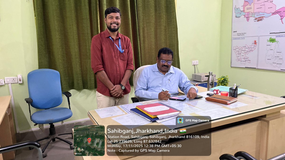 PCMGPCs's tweet image. Visited Sahibganj Block Office and discussed Model GP progress with the BDO. Shared the PAI data verification letter and coordinated training on Sabhasaar and the PDP Assessment Tool.
– Rupesh Kumar, PRA Sahibganj
#PAI2 #ModelGP #PanchayatiRaj #Jharkhand